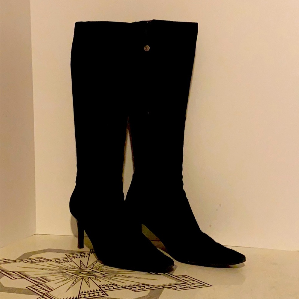 Chaps black suave leather upper